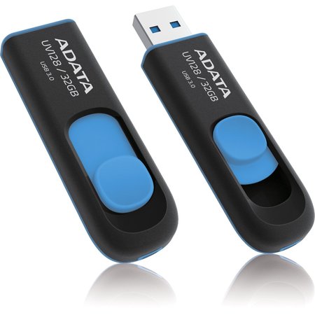 ADATA Dashdrive Uv128 32Gb Usb 3.0 Black/Blue AUV128-32G-RBE